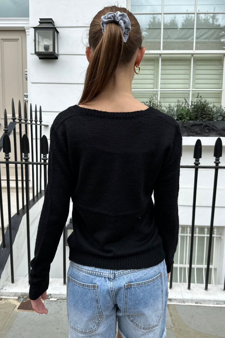 Amelie Mohair Sweater | Black / XS/S