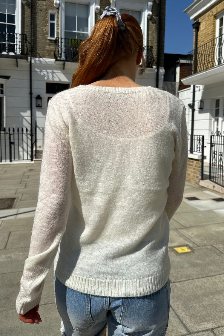 Amelie Mohair Sweater | Ivory / XS/S