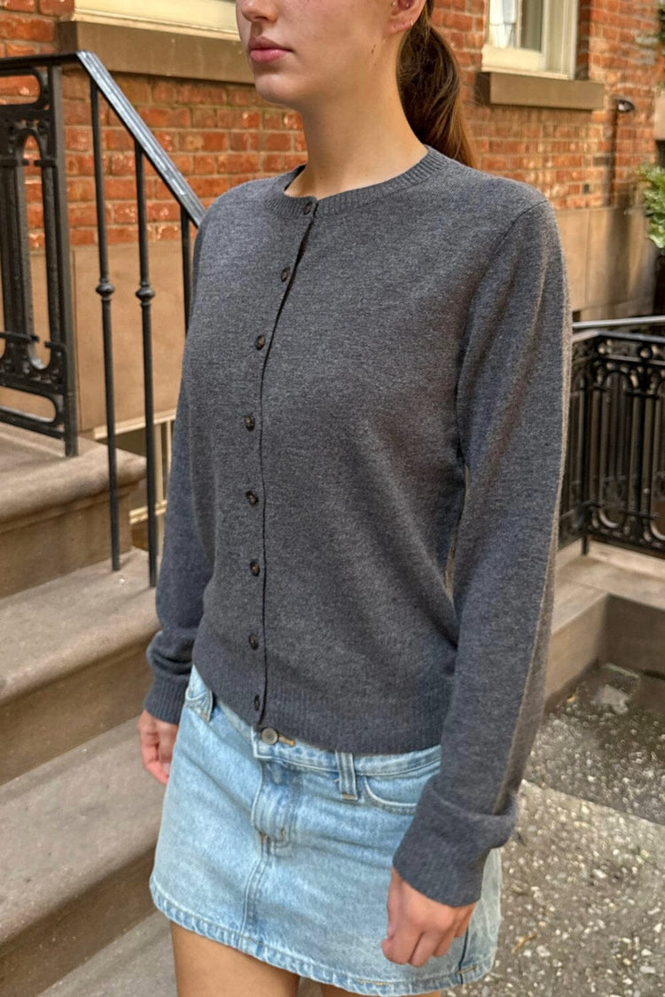 Amalie Wool Cardigan | Charcoal / Regular Fit
