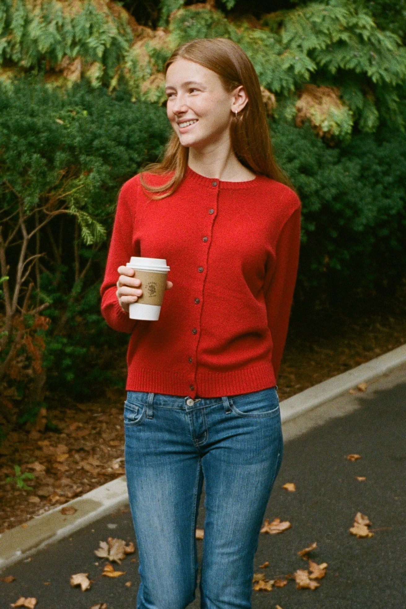 Amalie Wool Cardigan | Red / Regular Fit