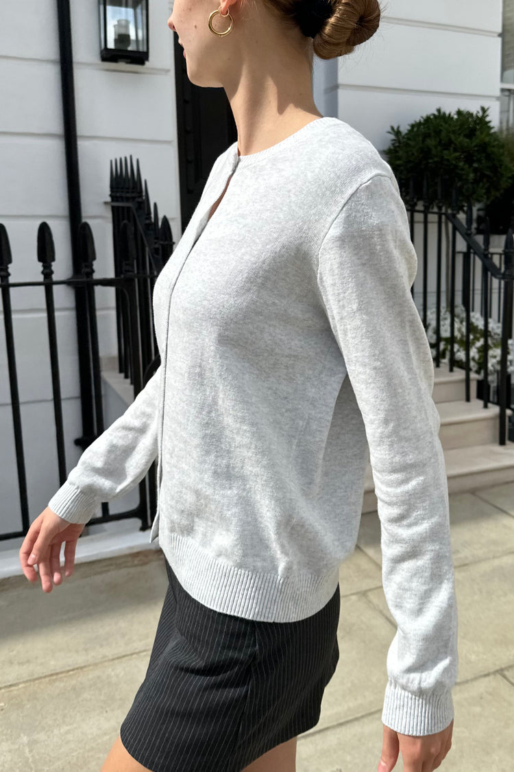 Renata Sweater Cardigan | Silver Grey / S