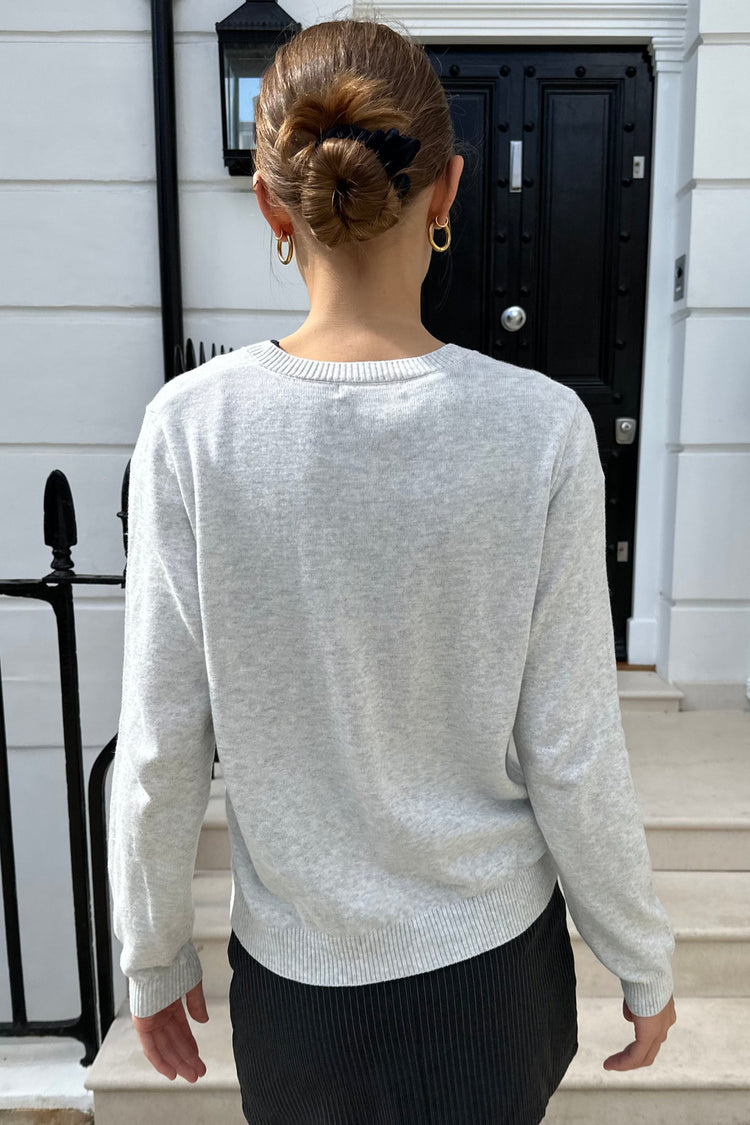 Renata Sweater Cardigan | Silver Grey / S