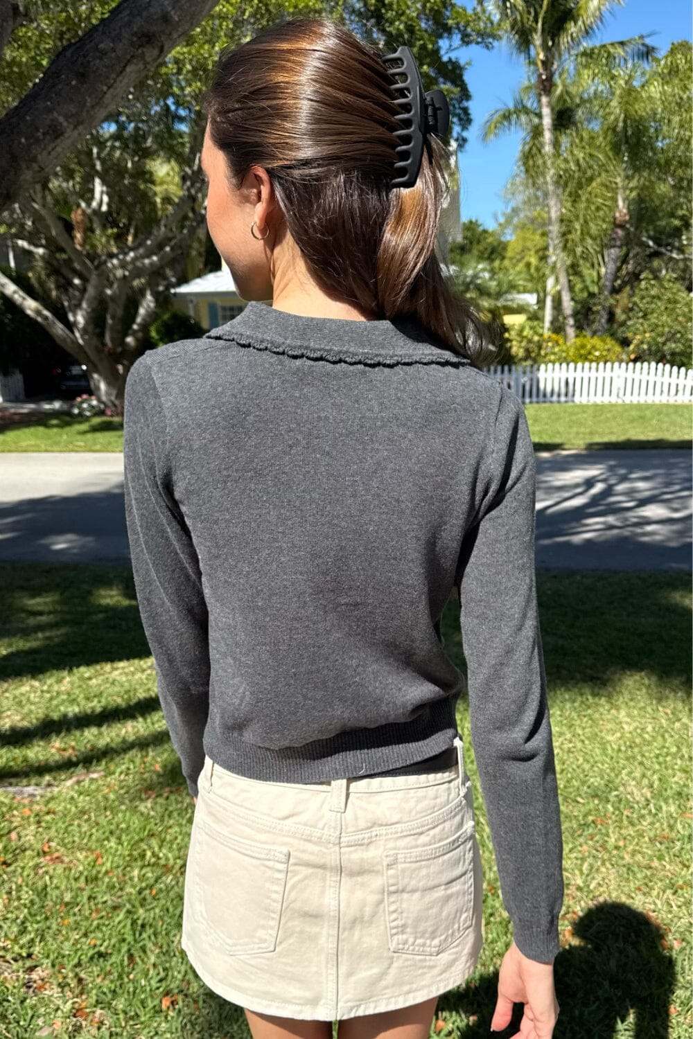 Zoe Cardigan | Charcoal / XS/S