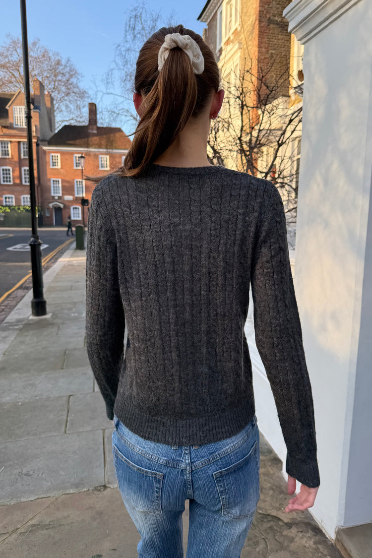 Renata Wool Cardigan | Charcoal Grey / Regular Fit