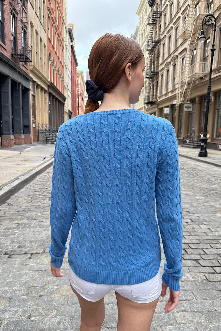 Renata Sweater Cardigan | Sky Blue / Regular Fit