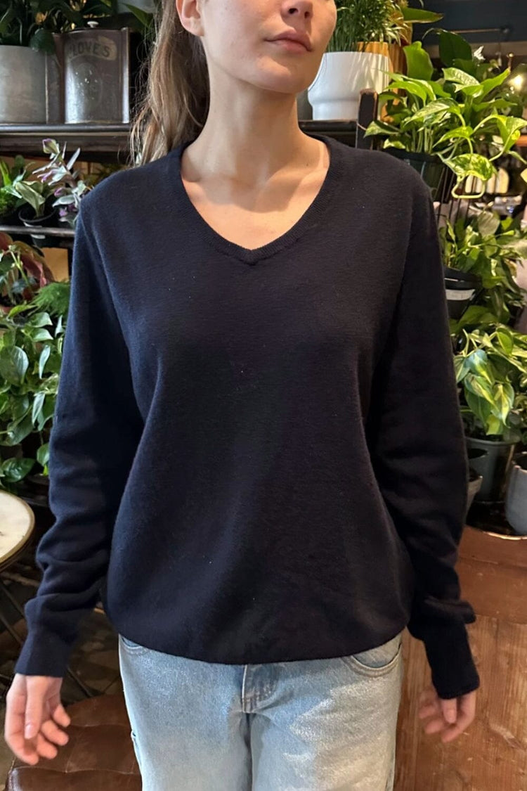 Avril Wool Sweater | Navy Blue / Regular Fit