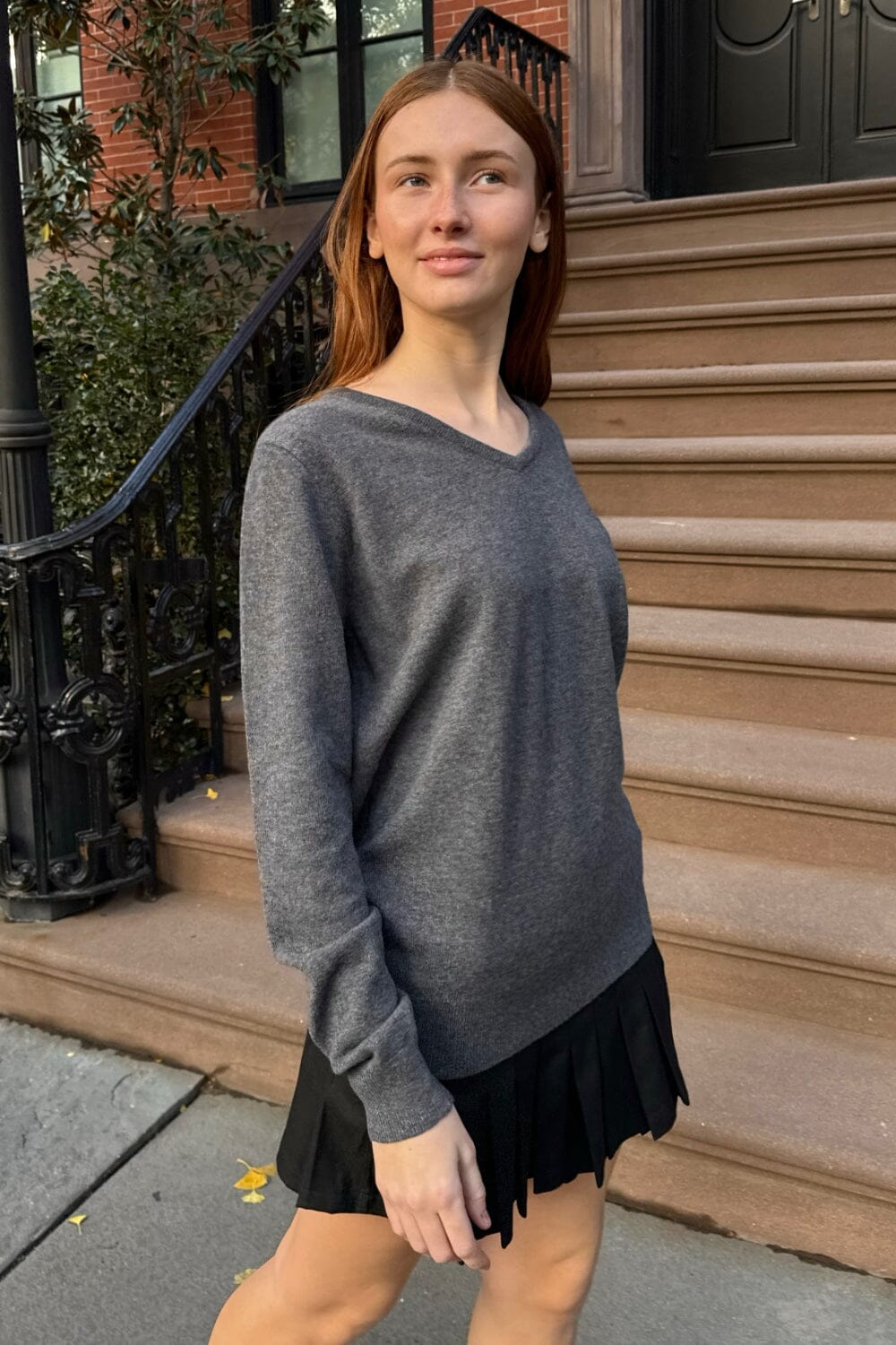 Avril Wool Sweater | Dark Grey / Oversized Fit