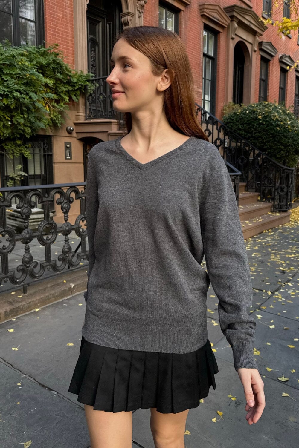 Avril Wool Sweater | Dark Grey / Oversized Fit