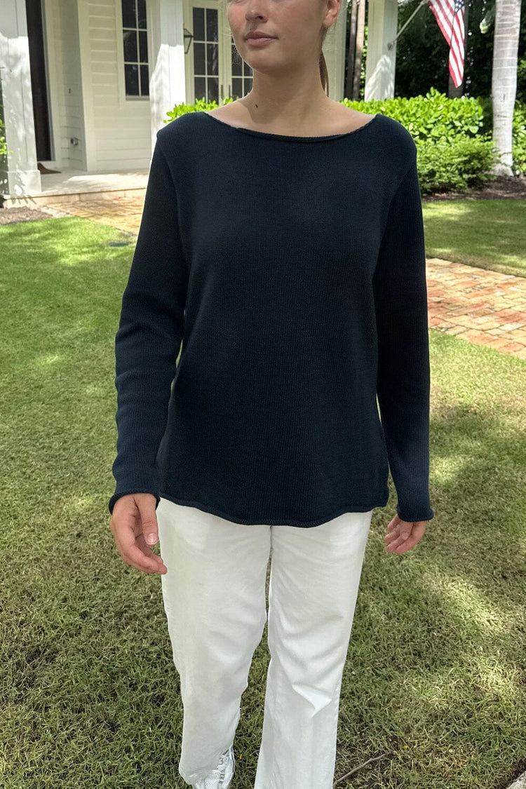 Martha Cotton Sweater | Navy Blue / Regular Fit