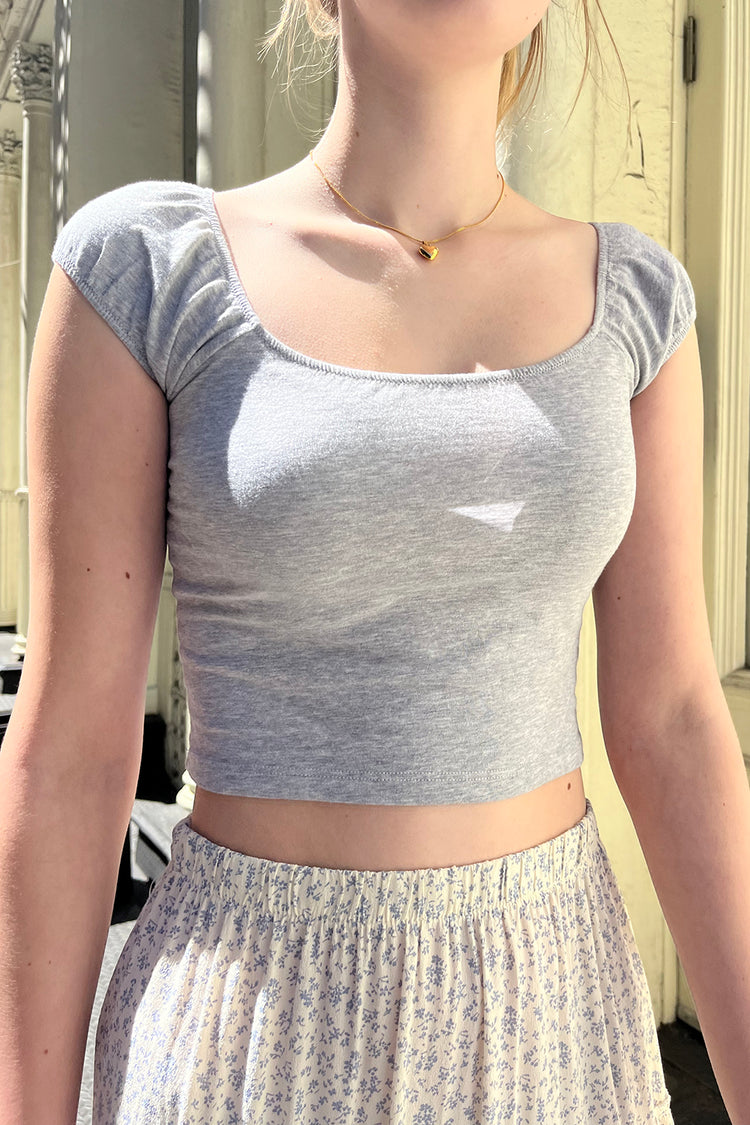 Eden Crop Top | Heather Grey / XS/S