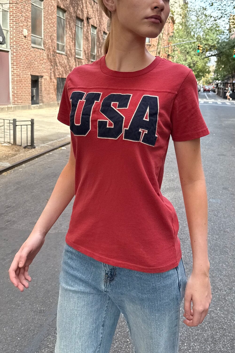 Cecillia USA Top | Faded Red / XS/S