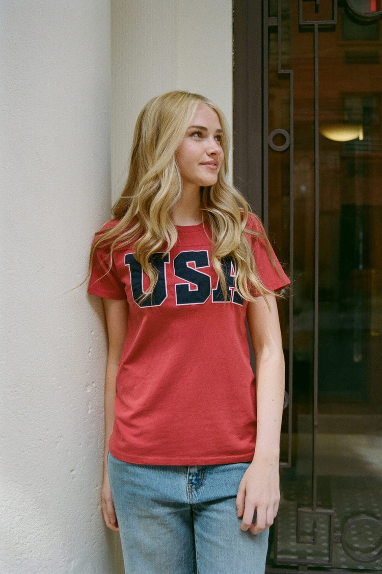 Cecillia USA Top | Faded Red / XS/S