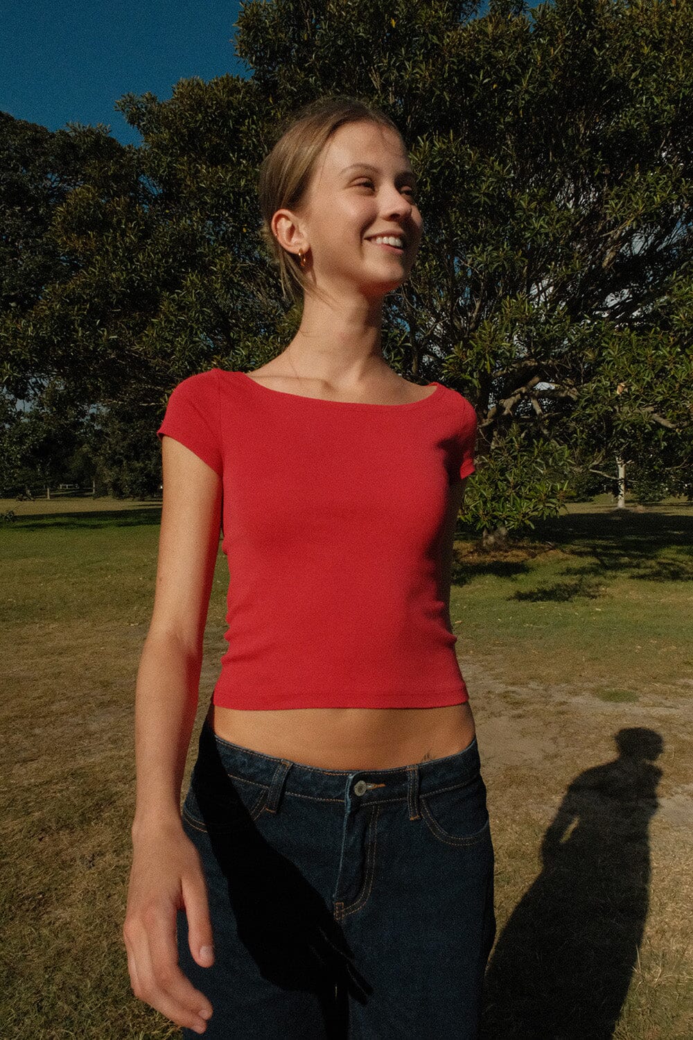 Elodie Top | Bright Red / XS/S