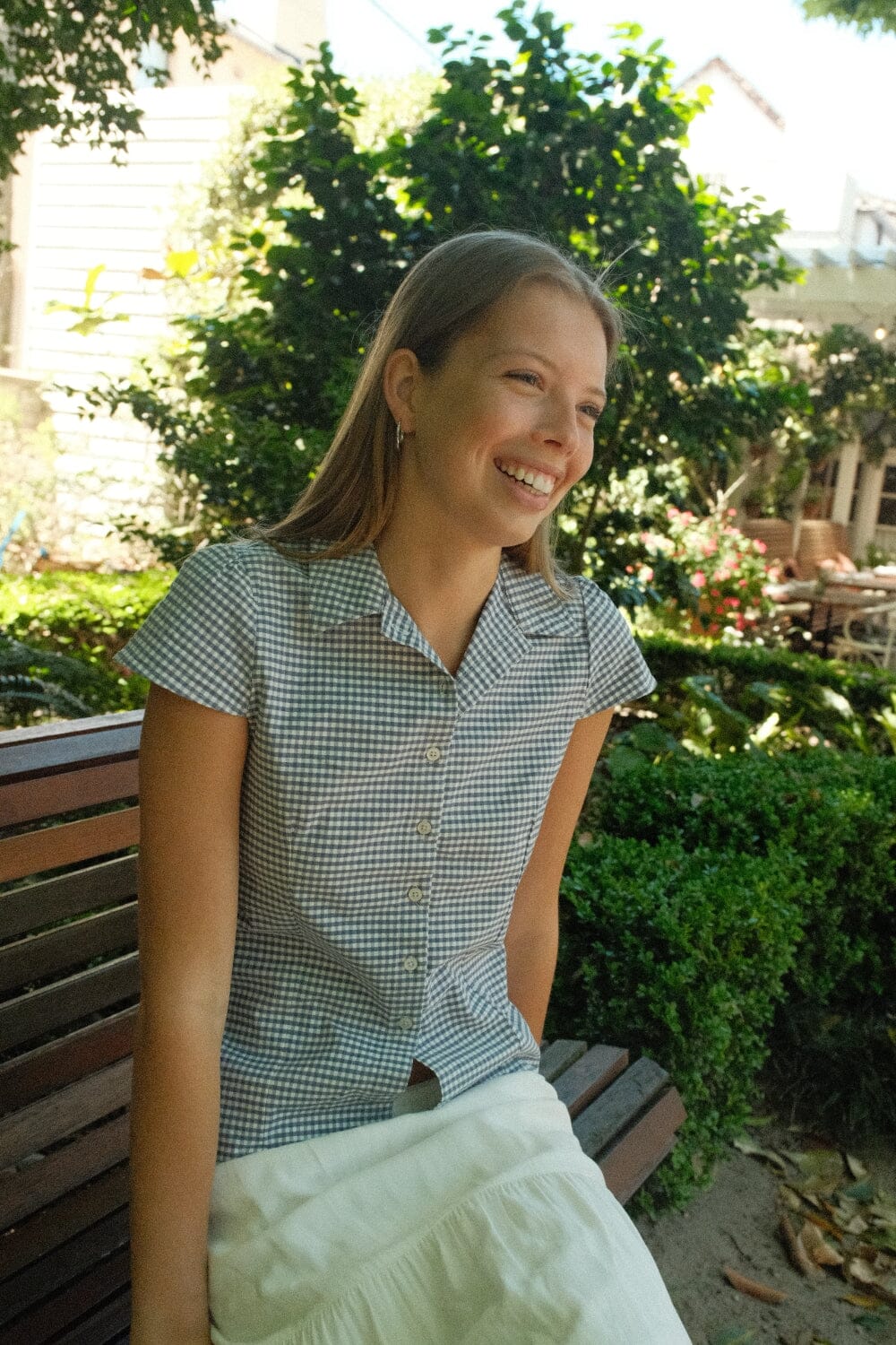 Navy White Checks / XS/S