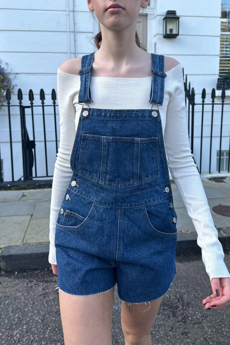 Hayley Overall Shorts | Dark Denim / S