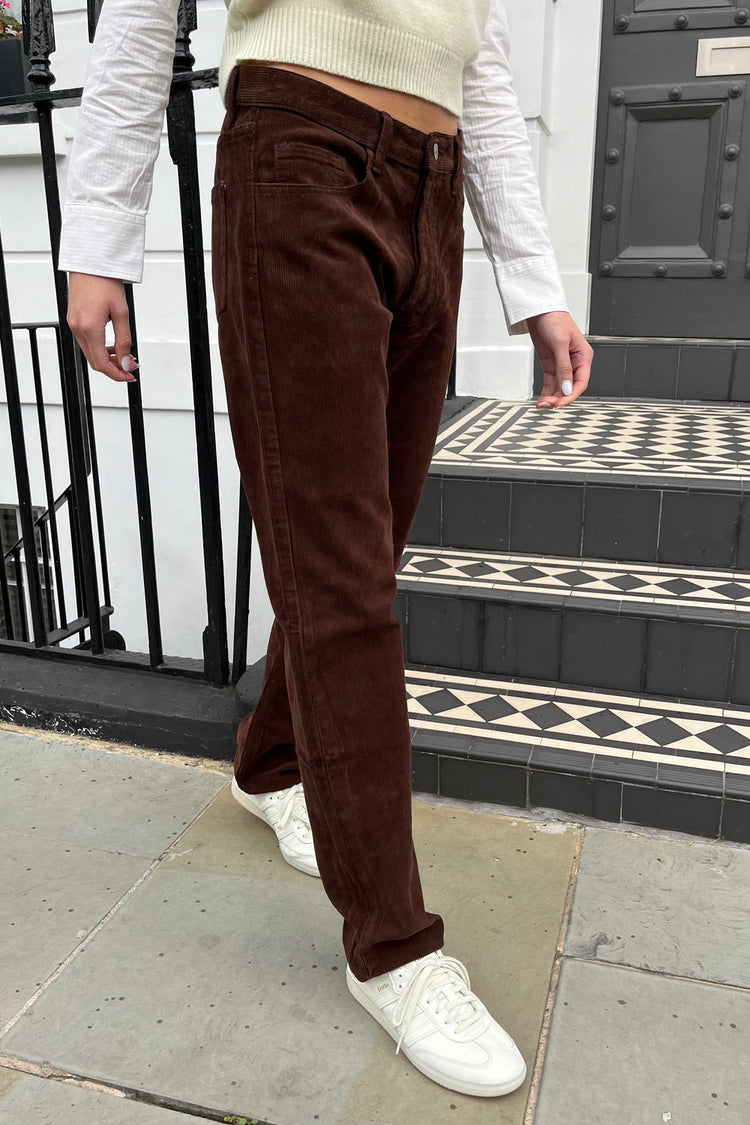 Addison Corduroy Pants | Dark Brown / S