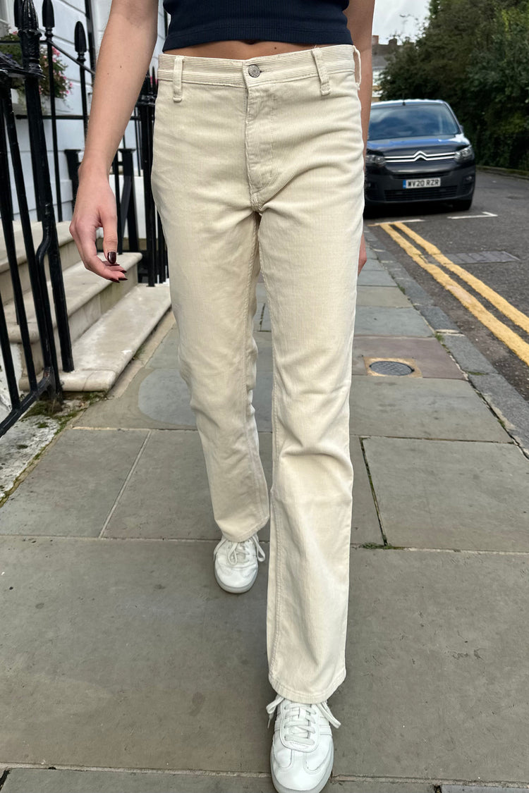 Lisa Corduroy Pants | Ivory / S