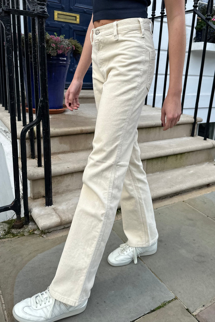 Lisa Corduroy Pants | Ivory / S