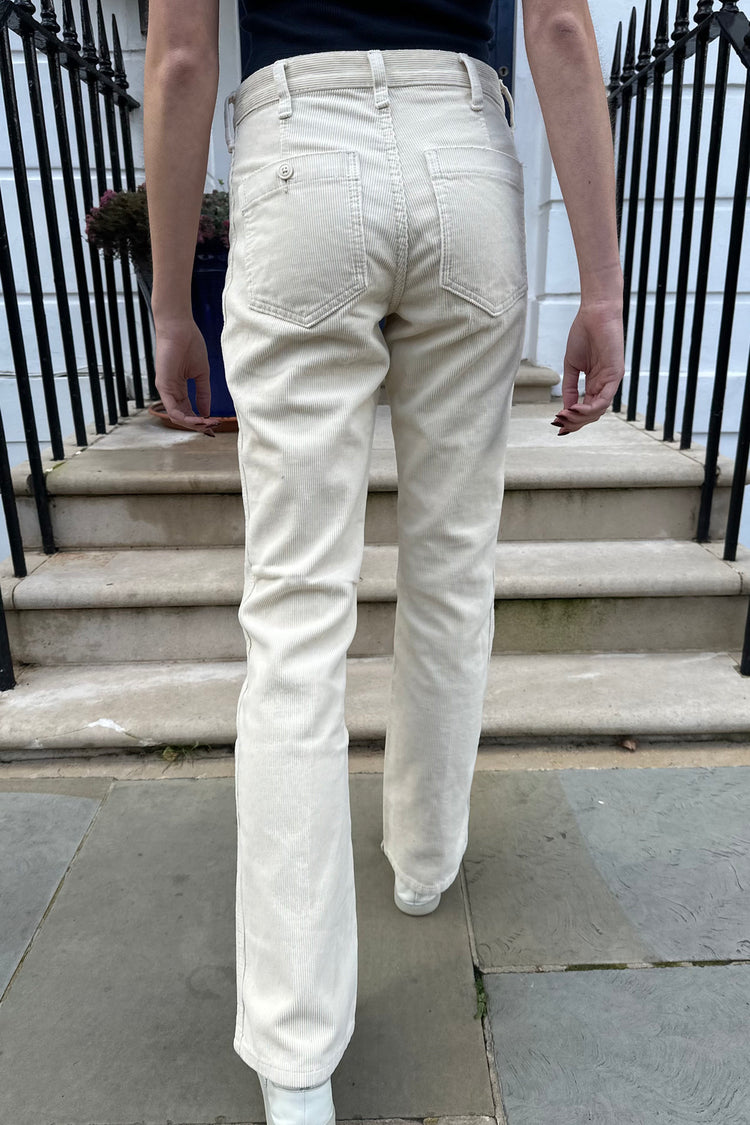 Lisa Corduroy Pants | Ivory / M