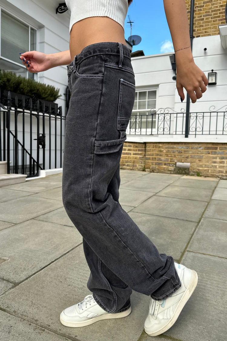 Crispina Jeans | Faded Black Denim / S/M