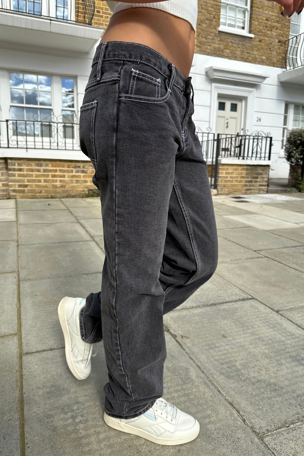 Faded Black Denim / S/M