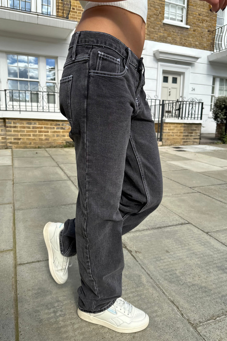 Crispina Jeans | Faded Black Denim / S/M