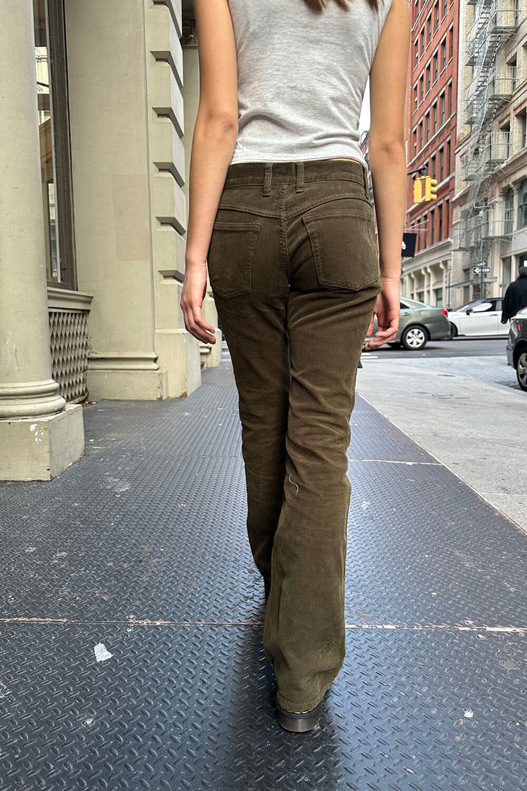 Brielle Corduroy Pants | Military Green / S