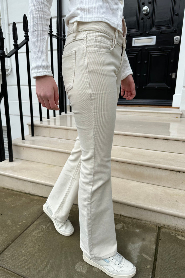 Brielle Corduroy Pants | Ivory Corduroy / S