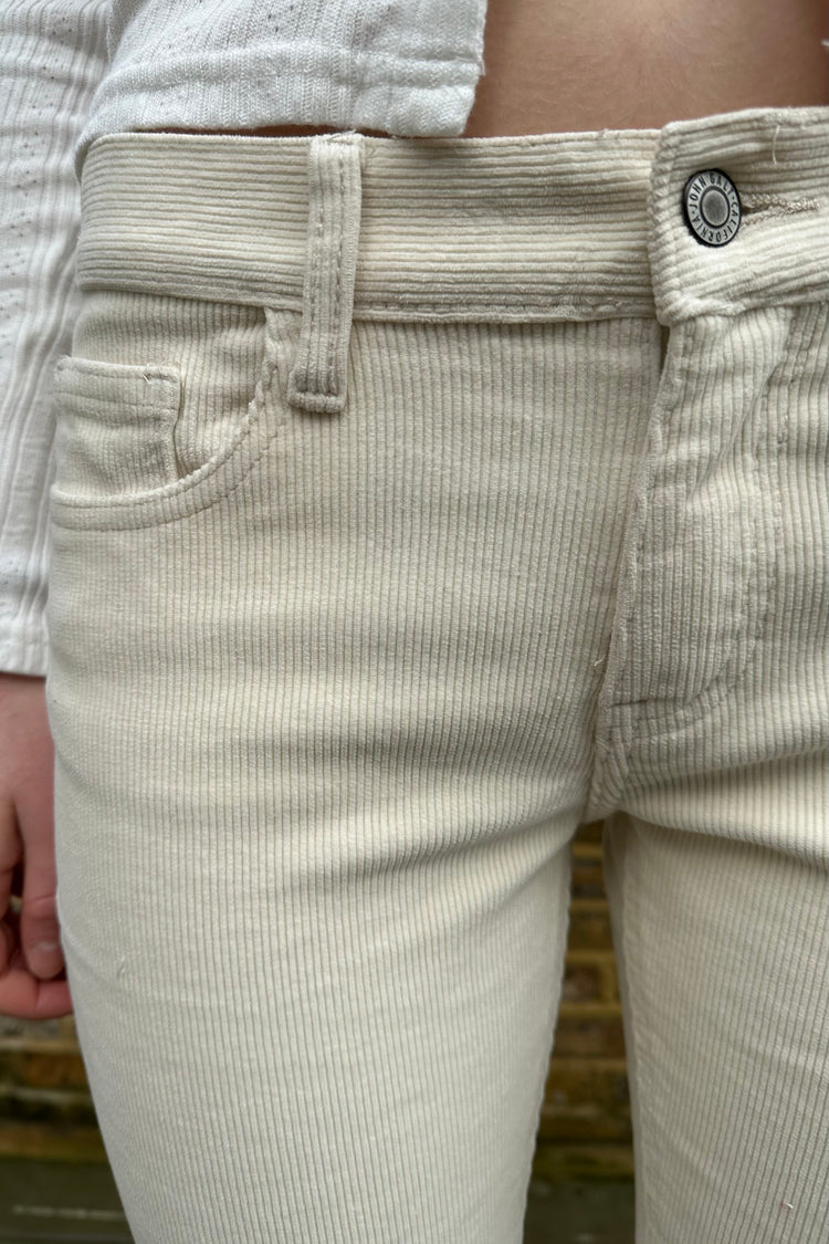 Brielle Corduroy Pants | Ivory Corduroy / S