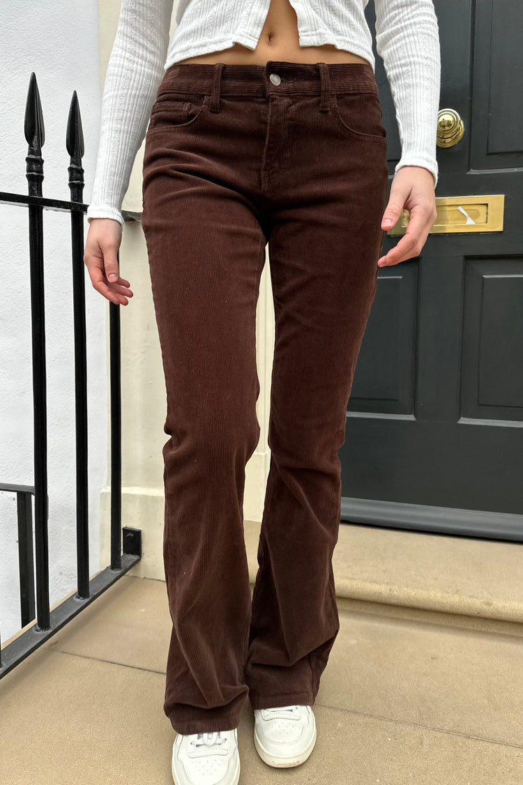 Brielle Corduroy Pants | Dark Brown / S