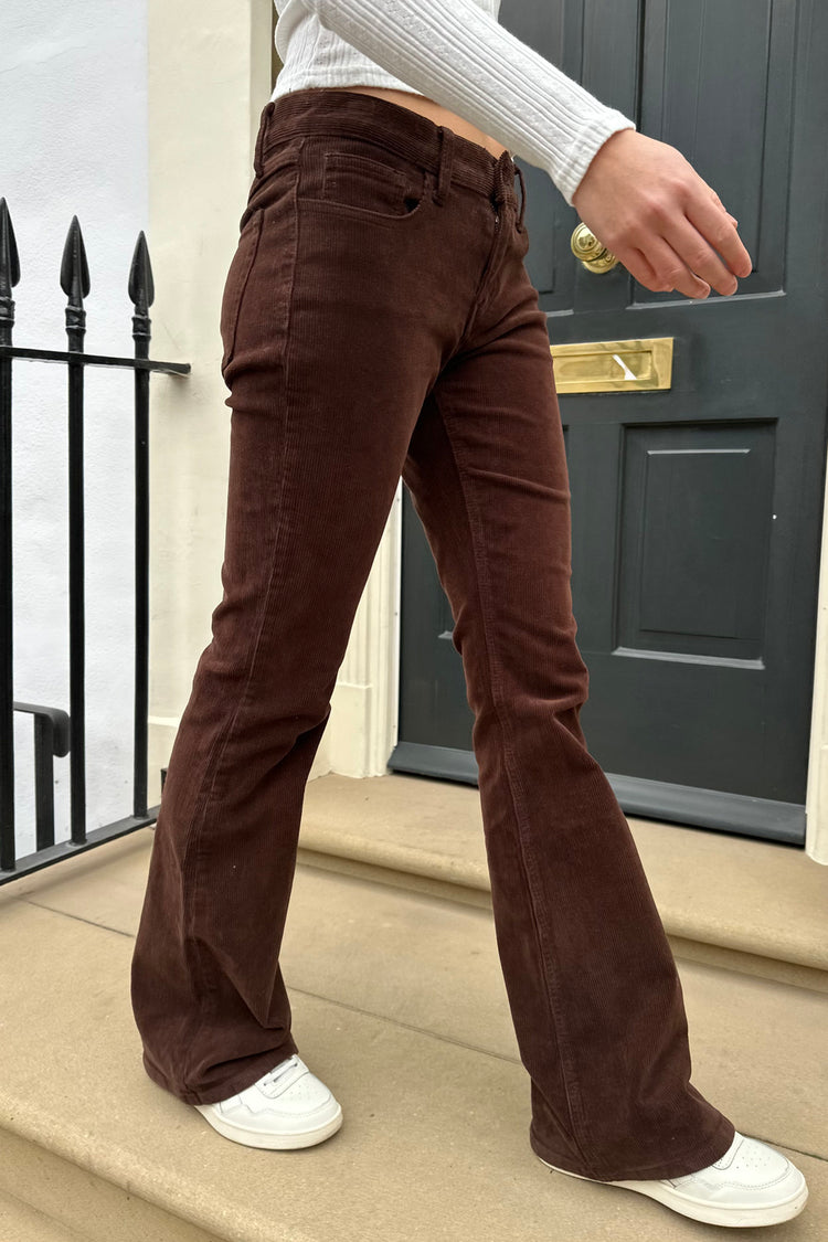 Brielle Corduroy Pants | Dark Brown / S