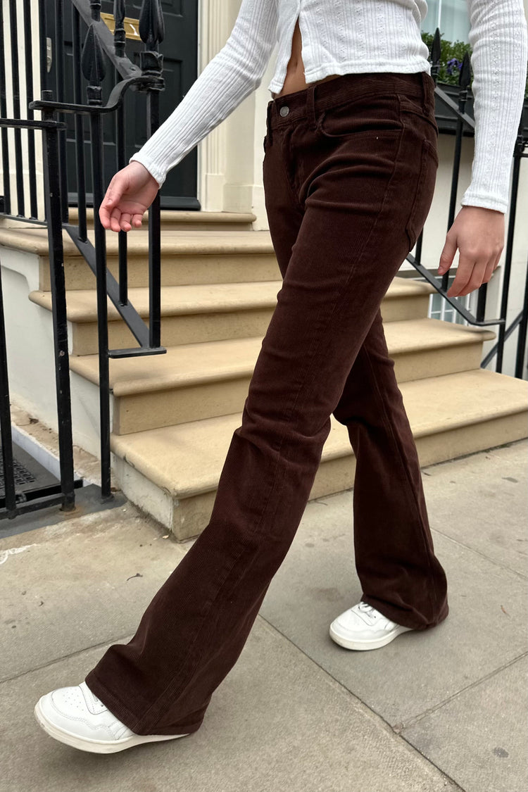 Brielle Corduroy Pants | Dark Brown / S