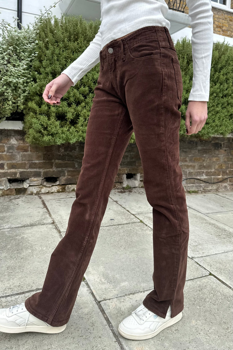 Stefania Corduroy Pants | Chocolate / S