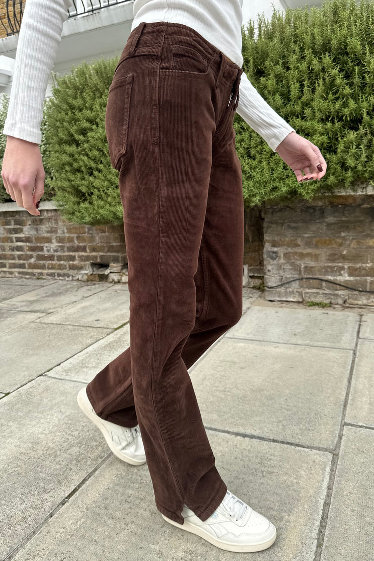 Stefania Corduroy Pants | Chocolate / S