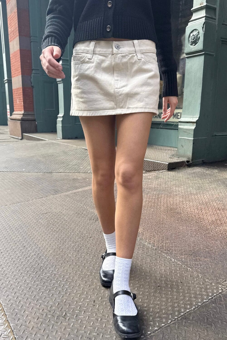 Malia Mini Skirt | Ivory / S