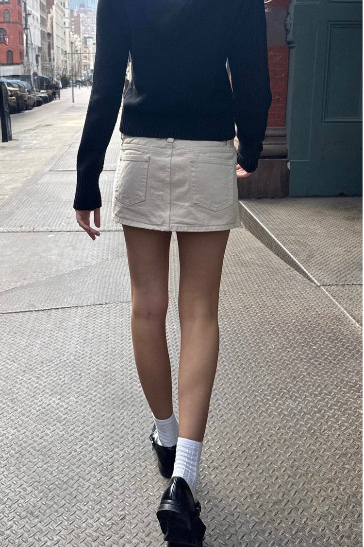 Malia Mini Skirt | Ivory / S