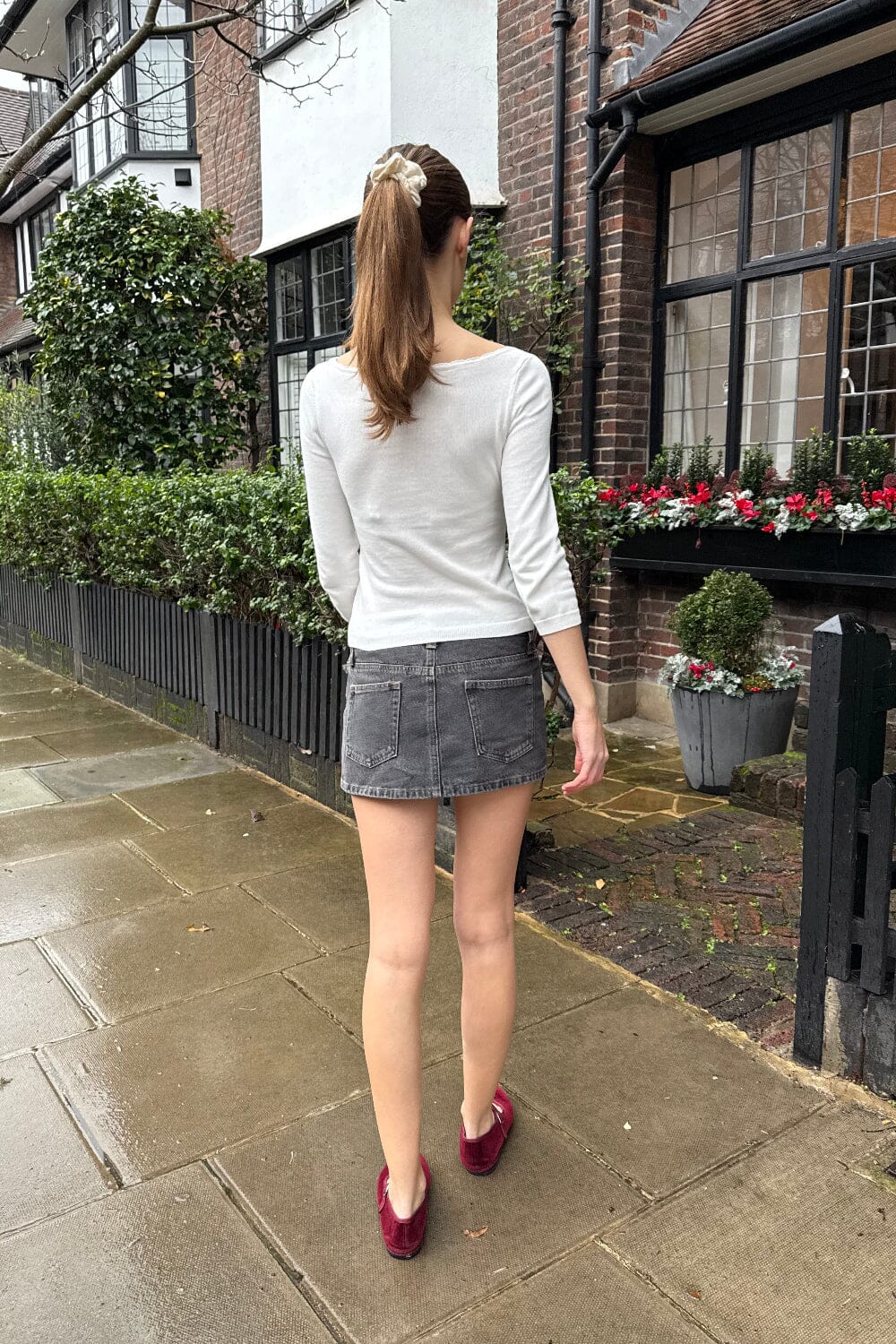 Malia Denim Mini Skirt | Faded Black Denim / XS/S
