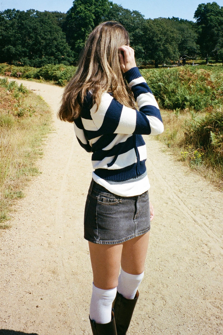 Malia Denim Mini Skirt | Faded Black Denim / XS/S
