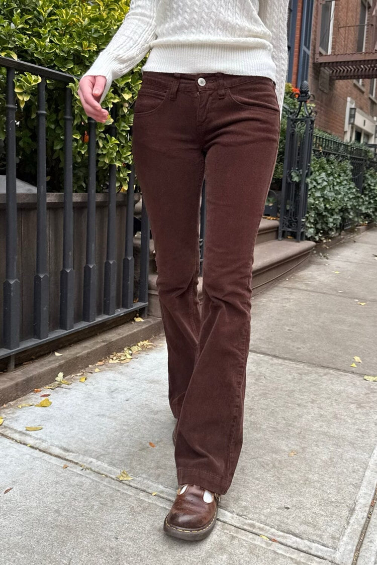 Annie Corduroy Pants | Dark Brown / S