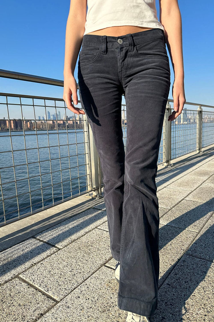 Annie Corduroy Pants | Dark Washed Blue / S