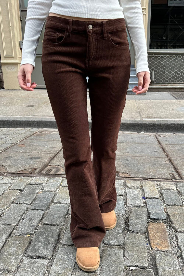 Annie Corduroy Pants | Dark Brown / M