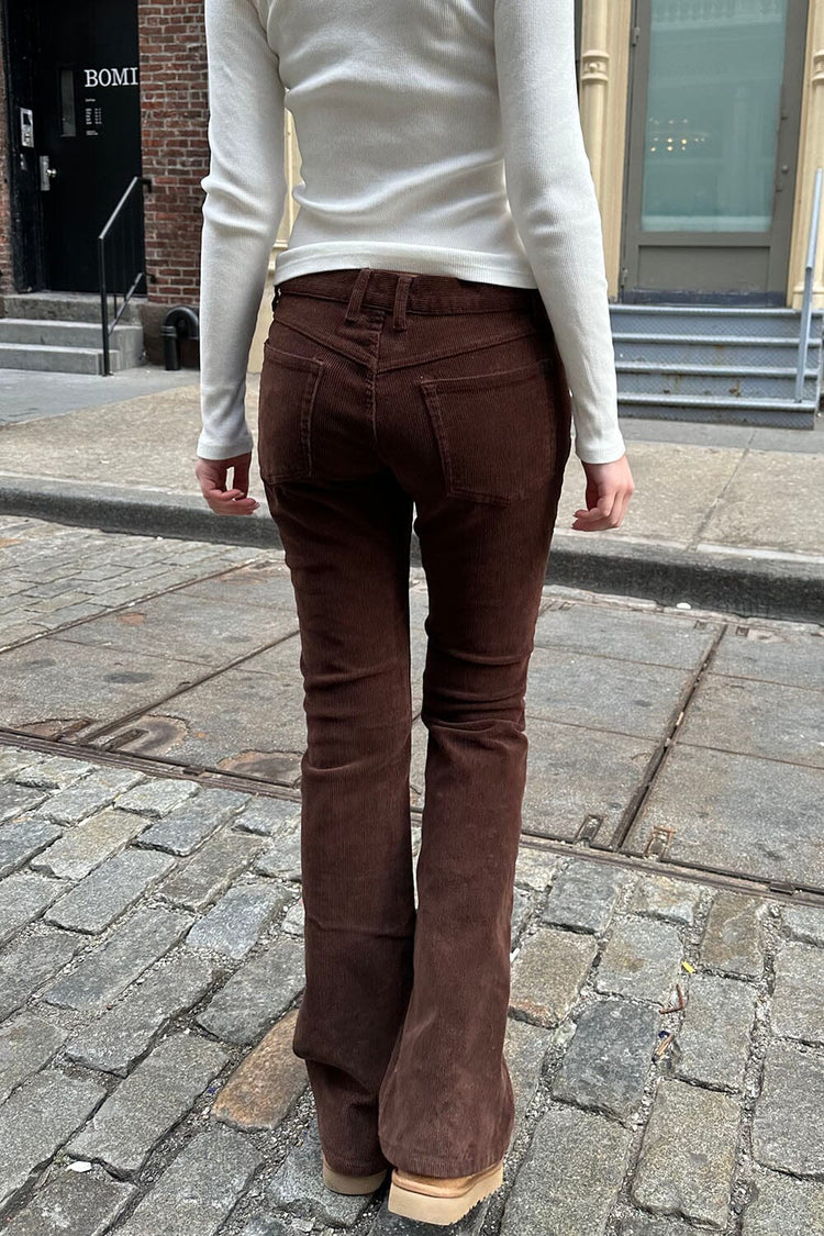 Annie Corduroy Pants | Dark Brown / M