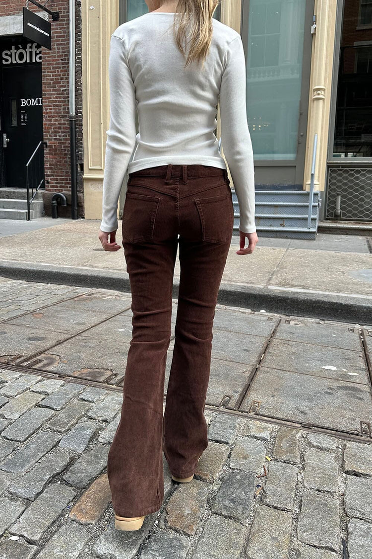 Annie Corduroy Pants | Dark Brown / S
