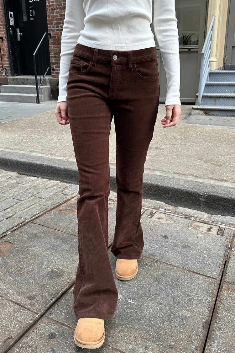 Annie Corduroy Pants | Dark Brown / M