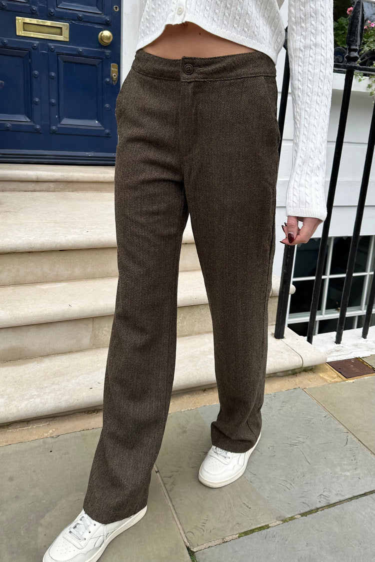 Ines Wool Pants | Cedar Brown / S