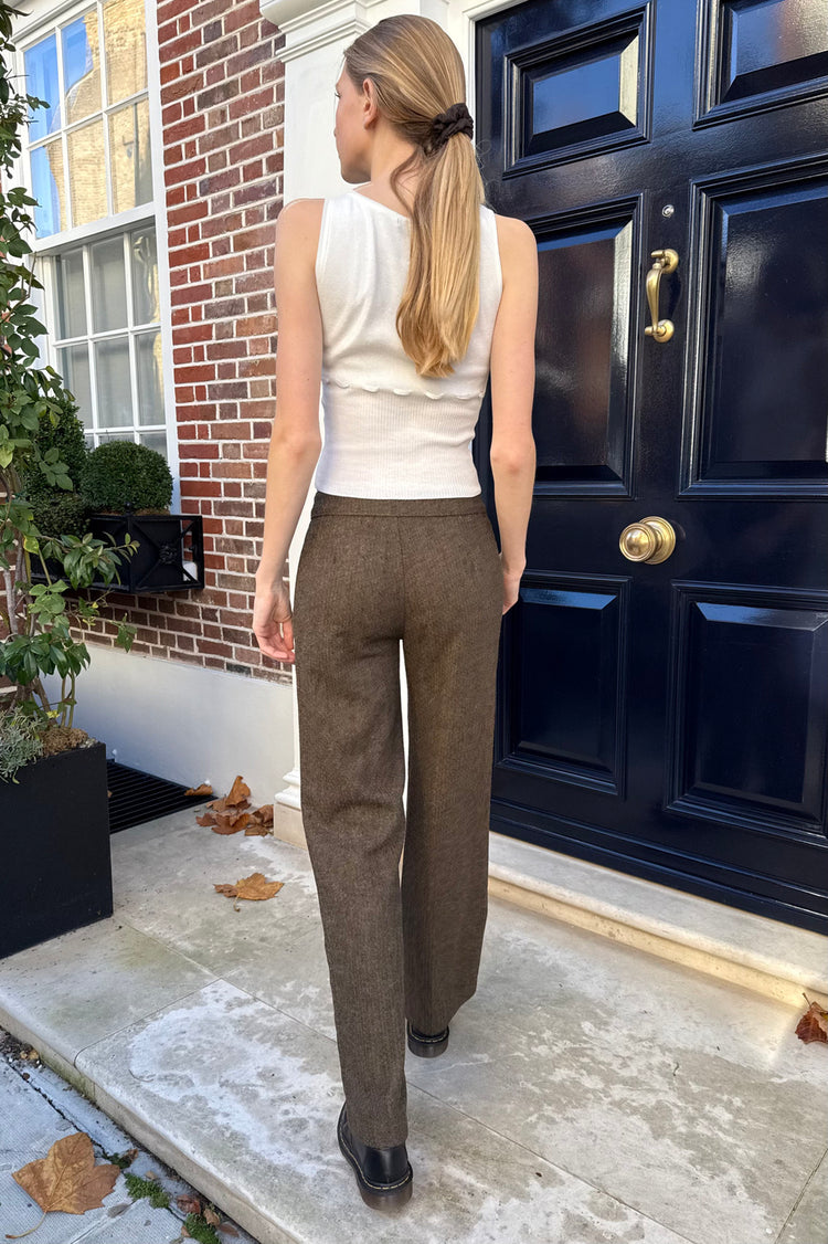 Ines Wool Pants | Cedar Brown / S