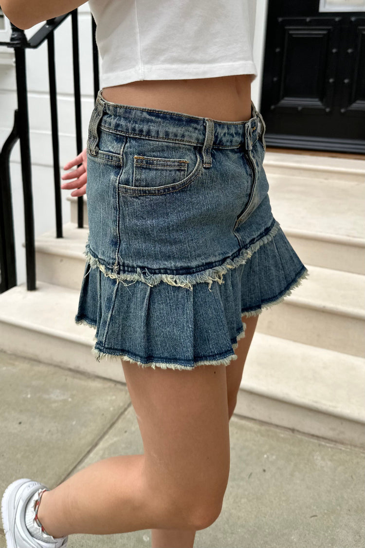 Charlotte Denim Skirt | 90 Wash Denim / S