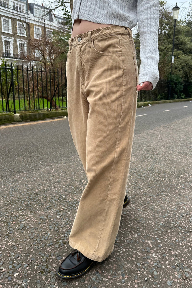 Gigi Corduroy Pants | Sand / S