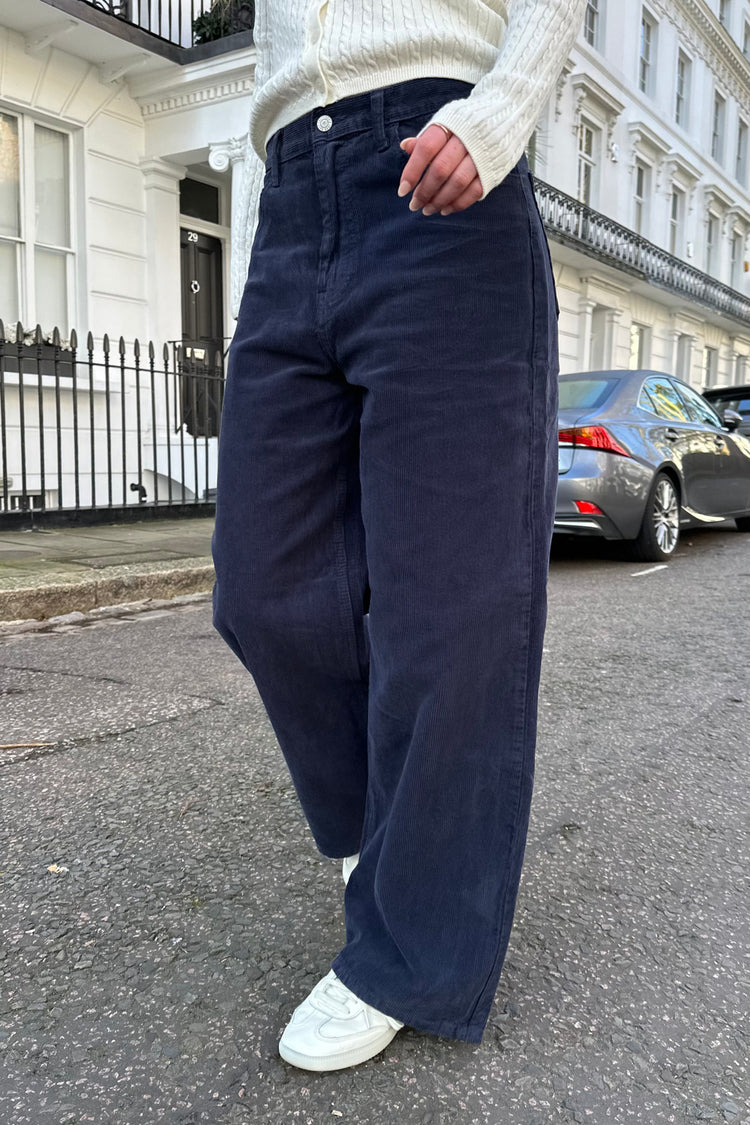 Gigi Corduroy Pants | Blue Navy / S