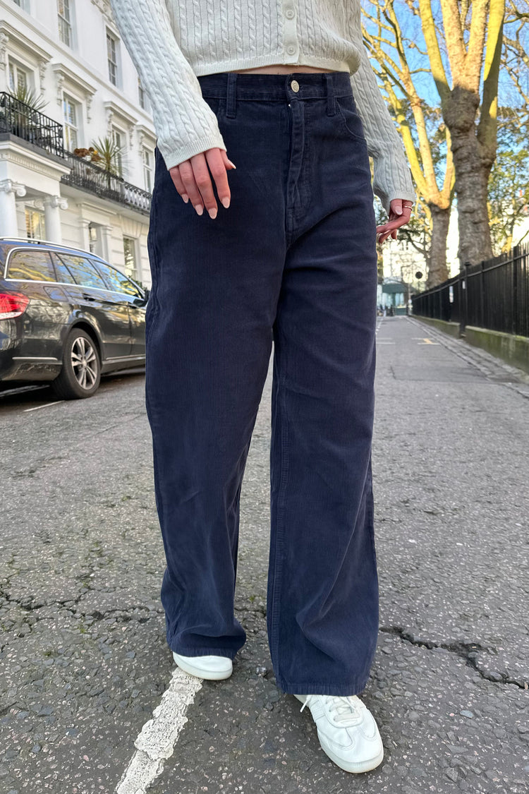 Gigi Corduroy Pants | Blue Navy / S